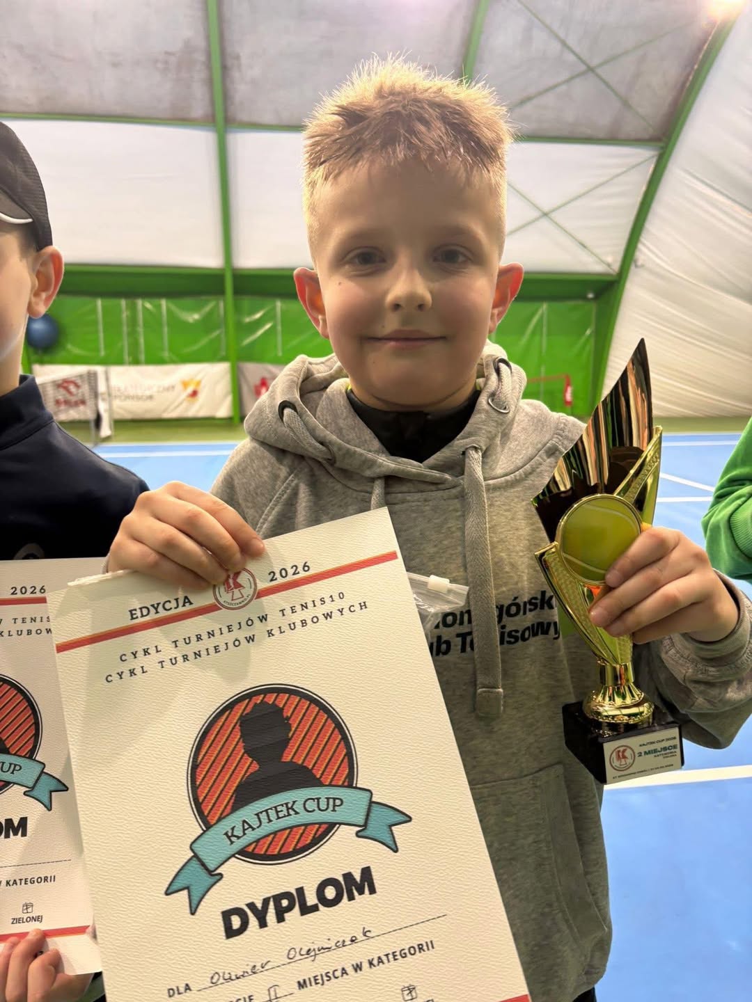 Oliwier Olejniczak na podium